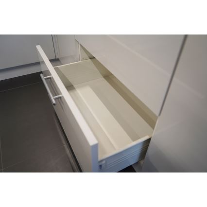 Móvel de cozinha CELESTE 180 cm branco lacado brilhante