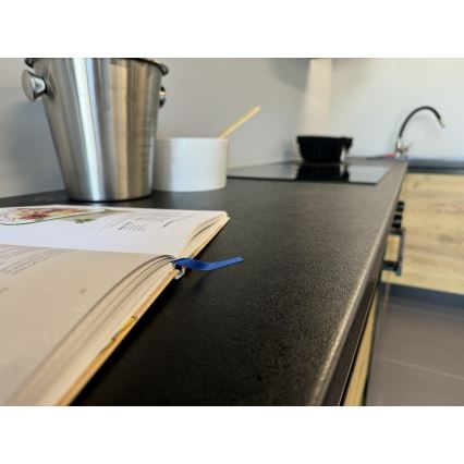 Móvel de cozinha MARINA 180 cm carvalho craft/preto brilhante