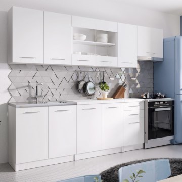 Móvel de cozinha MARISA 260 cm branco