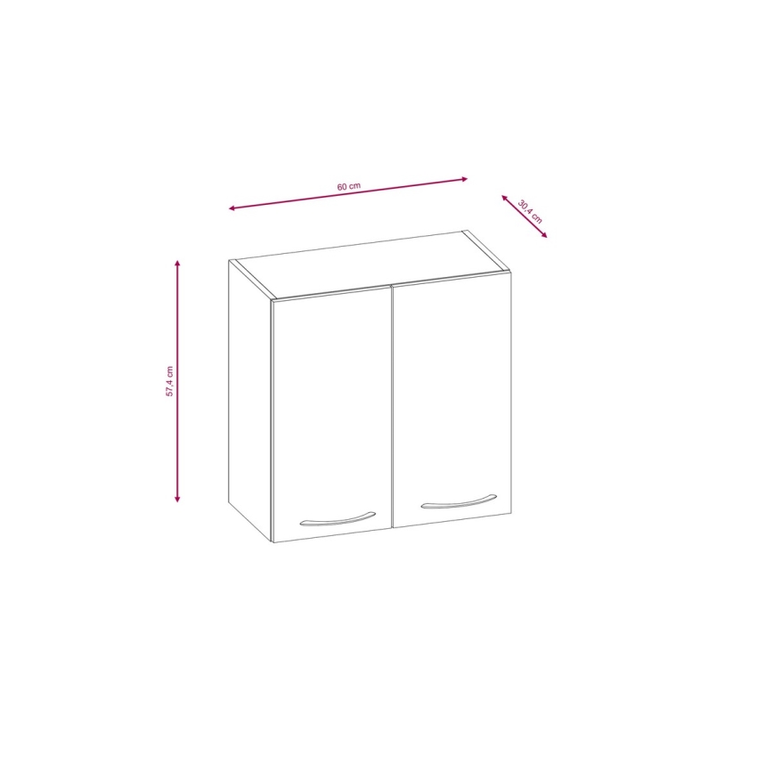 Móvel de cozinha VALERIA 240 cm, carvalho sonoma/castanho