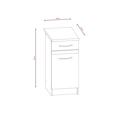 Móvel de cozinha VALERIA 240 cm, carvalho sonoma/castanho