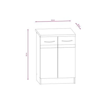 Móvel de cozinha VALERIA 240 cm, carvalho sonoma/castanho