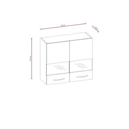 Móvel de cozinha VALERIA 240 cm castanho/carvalho sonoma
