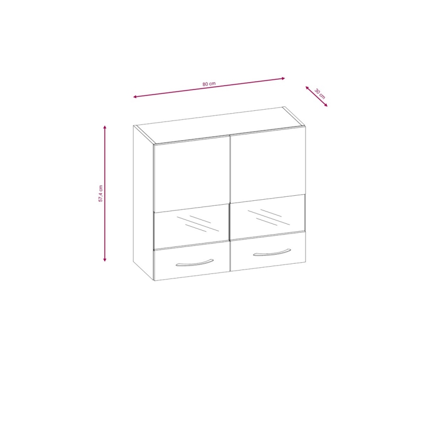 Móvel de cozinha VALERIA 240 cm castanho/carvalho sonoma