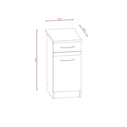 Móvel de cozinha VALERIA 240 cm castanho/carvalho sonoma