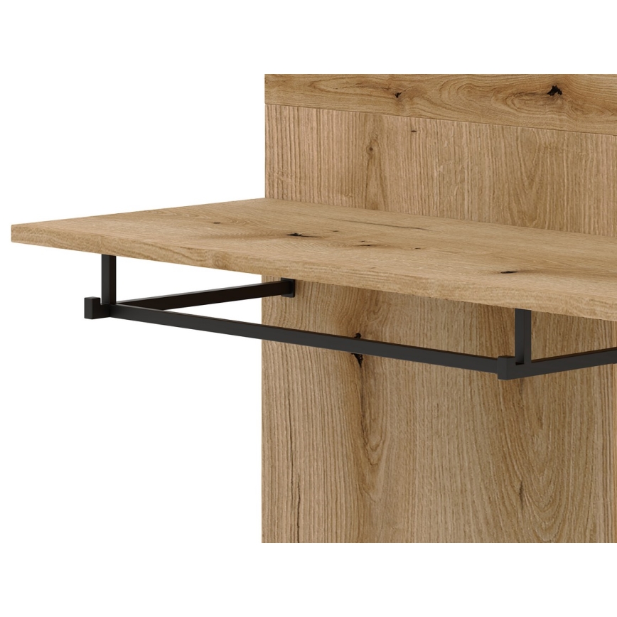 Móvel de entrada com espelho SVEN, castanho/grafite