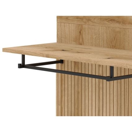 Móvel de entrada com espelho SVEN castanho/grafite