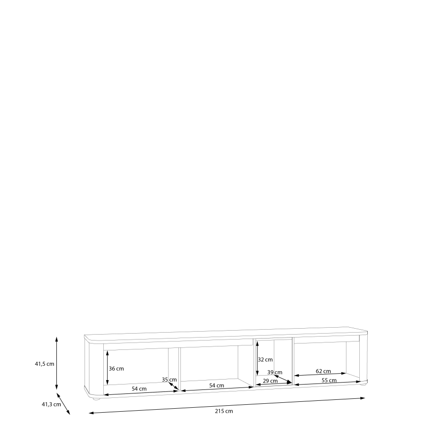 Móvel de TV INAR bege/castanho