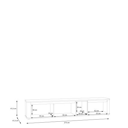 Móvel de TV INAR preto/castanho