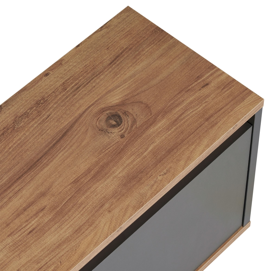 Móvel de TV KREDE 160x30 cm antracite/pinho