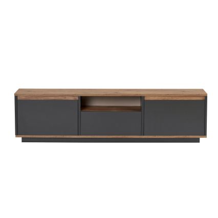 Móvel de TV KREDE 160x30 cm antracite/pinho