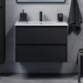 Móvel para casa de banho MOLDE com lavatório, 80x55x46 cm, preto