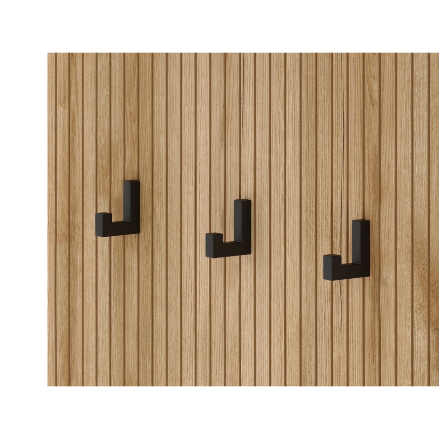 Móvel para hall de entrada com espelho SVEN castanho/branco