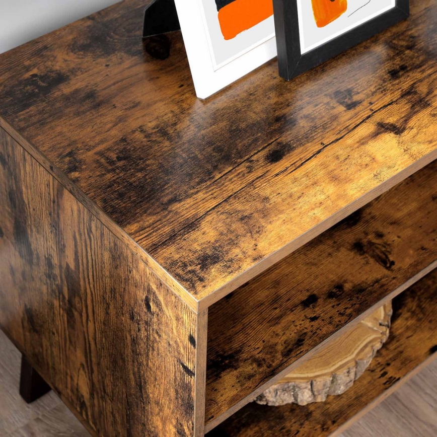 Móvel para TV BASTOR castanho/preto