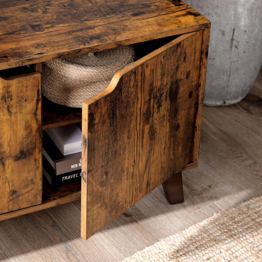 Móvel para TV BASTOR castanho/preto