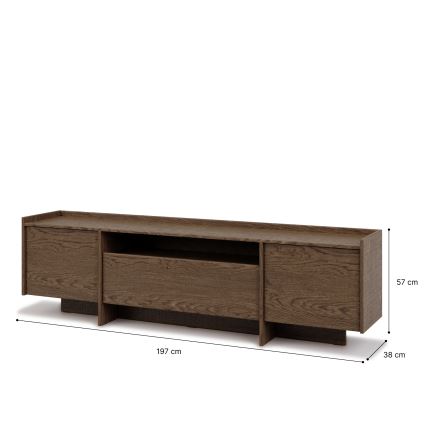 Móvel para TV KEMI 197x57 cm carvalho