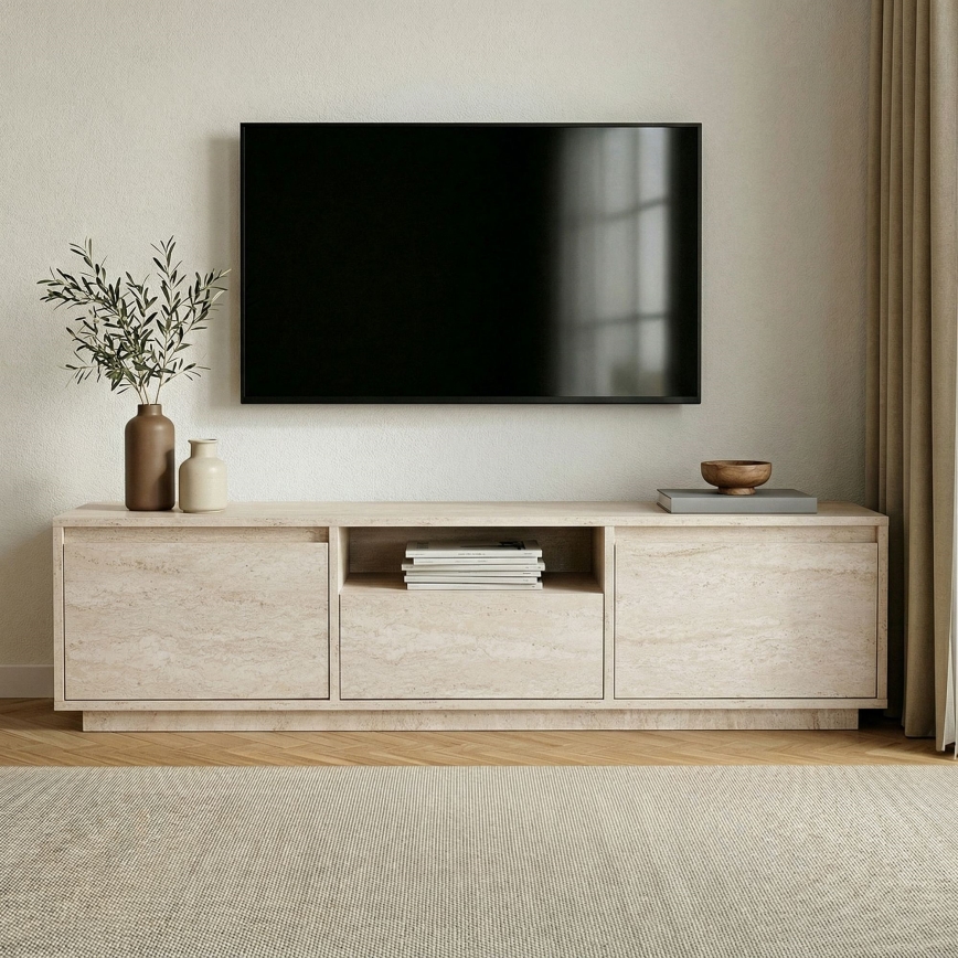 Móvel para TV KREDE 160x30 cm bege
