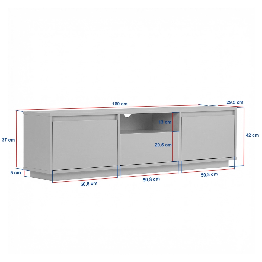 Móvel para TV KREDE 160x30 cm bege