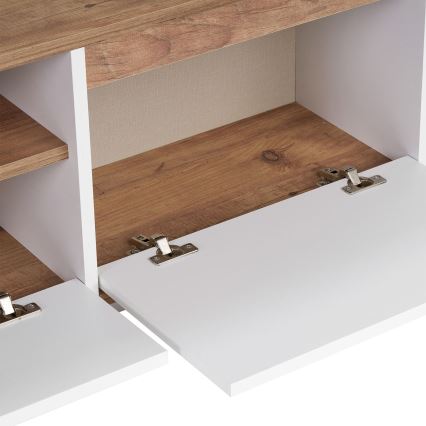 Móvel para TV KREDE 160x30 cm branco/pinho