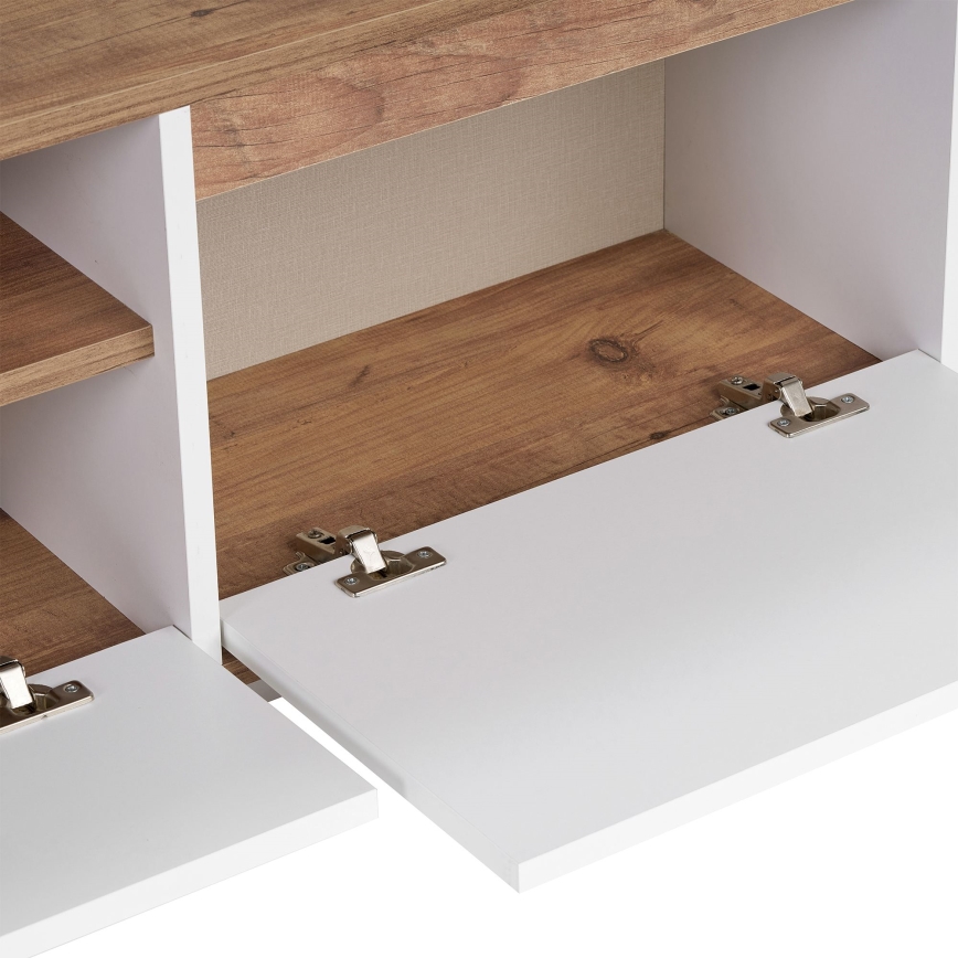 Móvel para TV KREDE 160x30 cm branco/pinho