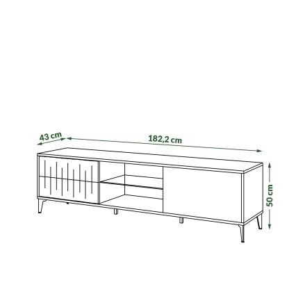 Móvel de TV com gavetas RONJA taupe/preto