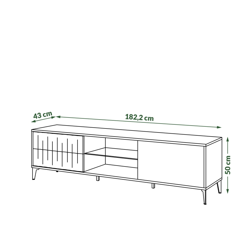 Móvel de TV com gavetas RONJA taupe/preto