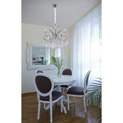 MW-LIGHT - Lustre de cristal numa corrente ADELE 5xE14/40W/230V