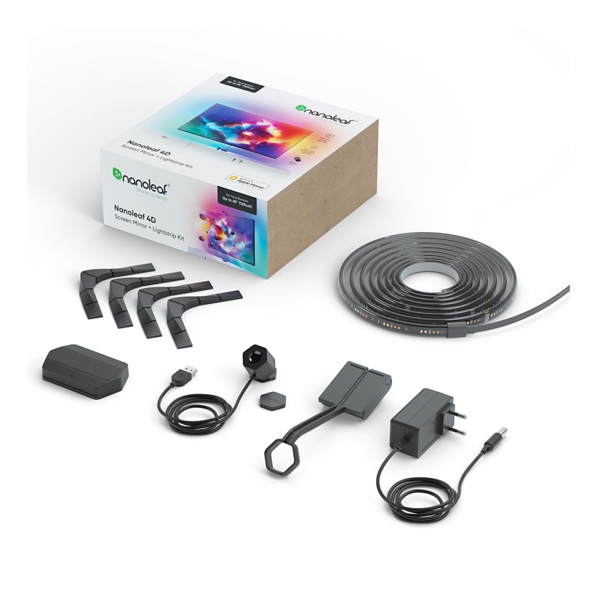 Nanoleaf - Conjunto para espelhamento de ecrã 4D + Lightstrips basic conjunto 4m 65''