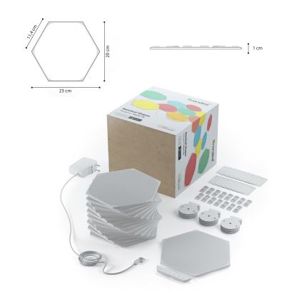 Nanoleaf - CONJUNTO de 15 painéis LED RGB reguláveis LED/2W/230V 1200-6500K Wi-Fi
