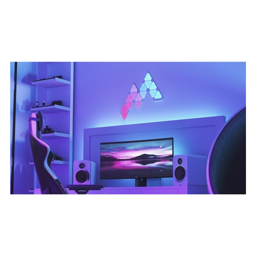 Nanoleaf NL48-1001TW-10PK - CONJUNTO 10x Painel regulável LED RGB TRIANGLES LED/0,5W/230V Wi-Fi