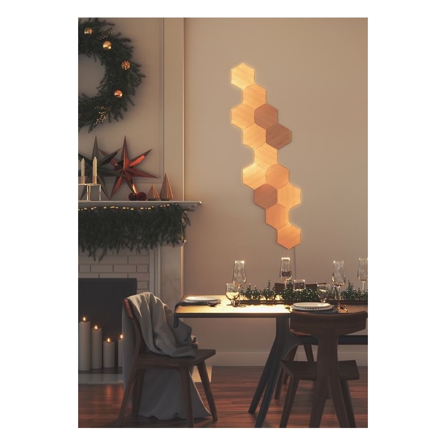 Nanoleaf - CONJUNTO 13x Painel LED com regulação HEXAGONS LED/2W/230V Wi-Fi
