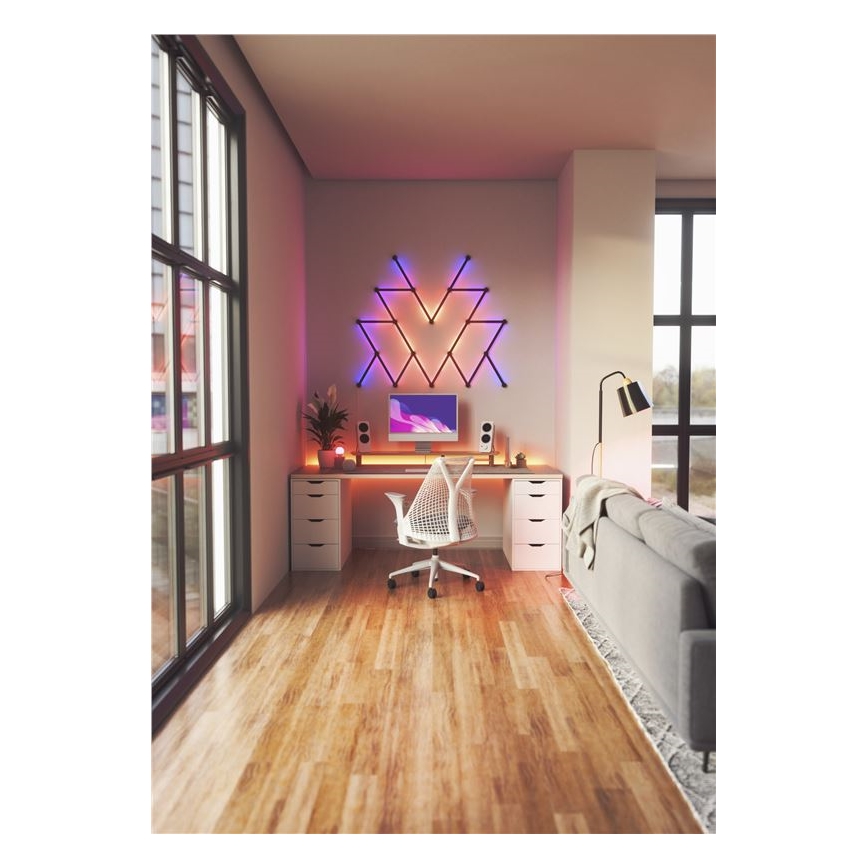 Nanoleaf - Conjunto de coberturas LINES 9 unid. preto mate