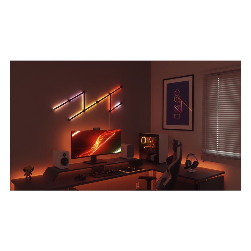 Nanoleaf - Conjunto de coberturas LINES 9 unid. preto mate