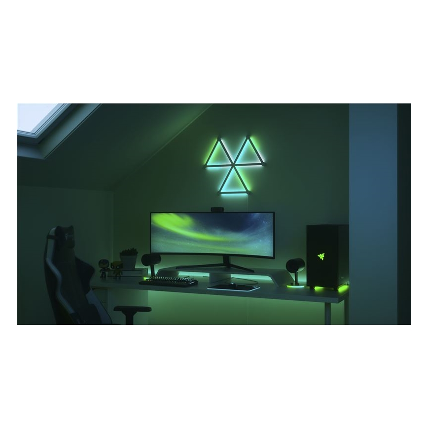 Nanoleaf - CONJUNTO 9x Painéis LED RGBW Regulação carril LINES LED/2W/230V 1200-6000K Wi-Fi