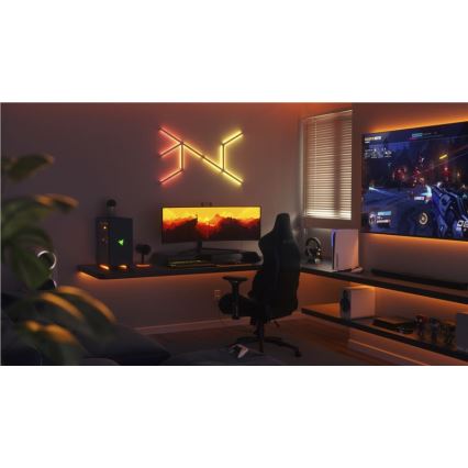 Nanoleaf - CONJUNTO 9x Painéis LED RGBW Regulação carril LINES LED/2W/230V 1200-6000K Wi-Fi