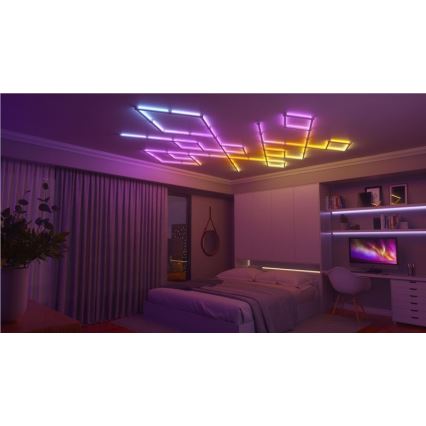 Nanoleaf - CONJUNTO 9x Painéis LED RGBW Regulação carril LINES LED/2W/230V 1200-6000K Wi-Fi