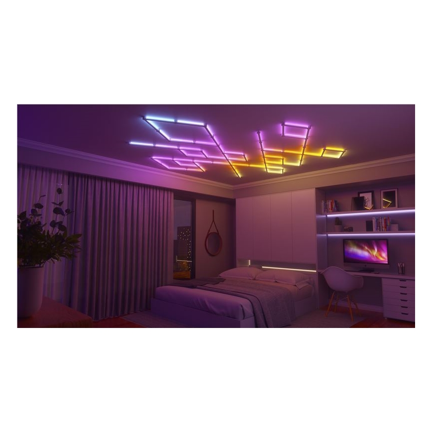 Nanoleaf - CONJUNTO 9x Painéis LED RGBW Regulação carril LINES LED/2W/230V 1200-6000K Wi-Fi