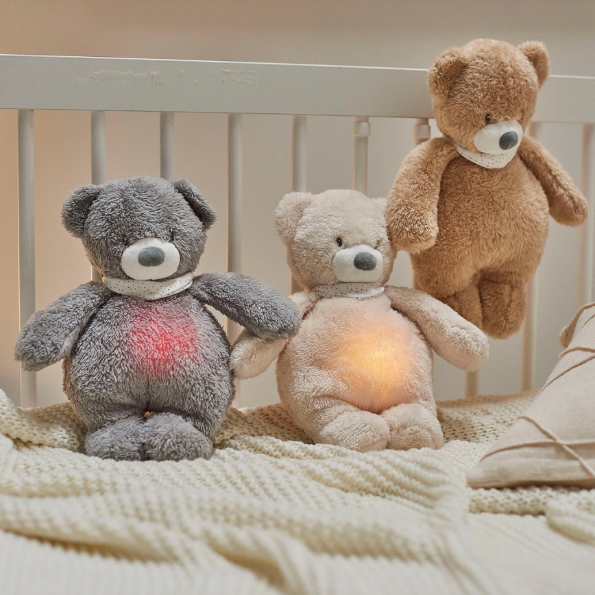 Nattou - Amigo aconchegante com melodia e iluminação SLEEPY BEAR 4em1 castanho