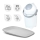 Nattou - Cesto para fraldas e almofada de troca SOFTY 50x70 cm branco/cinzento