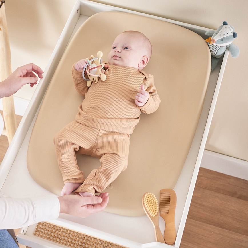 Nattou - Tapete para trocar de roupa SOFTY 50x70 cm bege