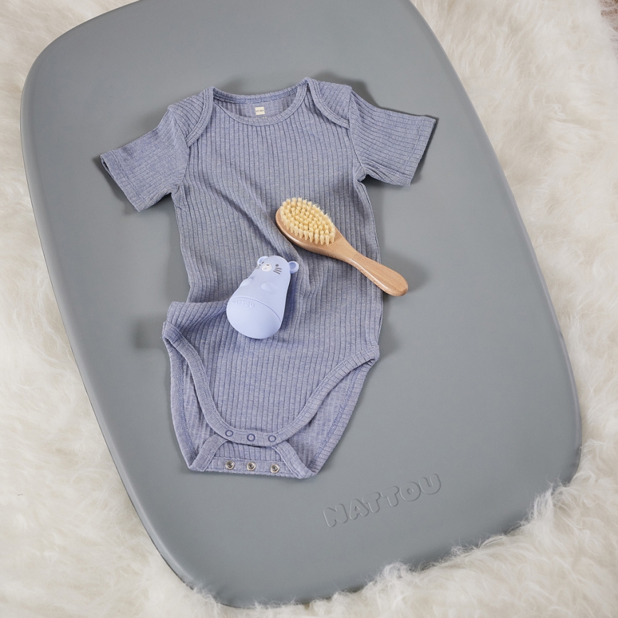 Nattou - Tapete para trocar de roupa SOFTY 50x70 cm cinzento