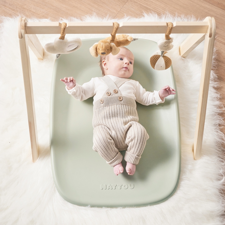 Nattou - Tapete para trocar de roupa SOFTY 50x70 cm verde