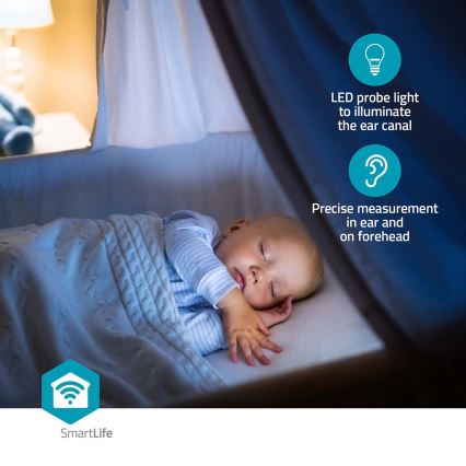 Termómetro inteligente multifuncional por infravermelhos Tuya 2xAAA