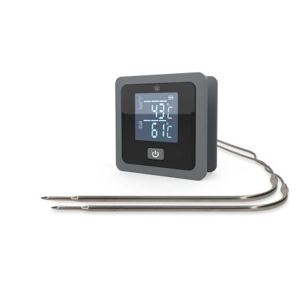 SmartLife Termómetro digital inteligente para carne com ecrã LCD 0-300 °C 2xAAA