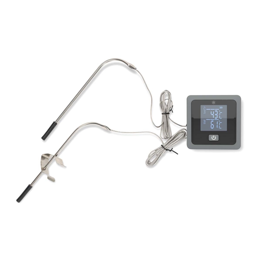 SmartLife Termómetro digital inteligente para carne com ecrã LCD 0-300 °C 2xAAA