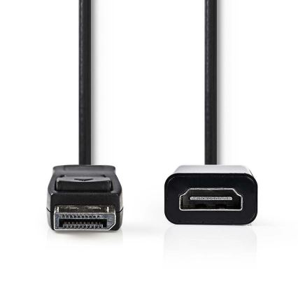 Cabo HDMI com ficha DisplayPort - saída HDMI 0,2 m