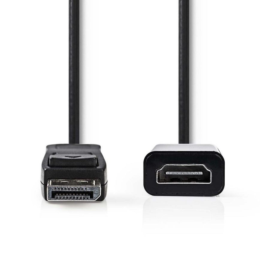 Cabo HDMI com ficha DisplayPort - saída HDMI 0,2 m