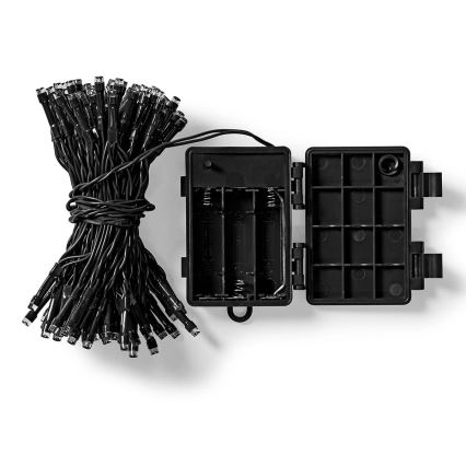 Corrente exterior de Natal LED 48xLED/7 funções/3xAA 4,1m IP44 branco quente