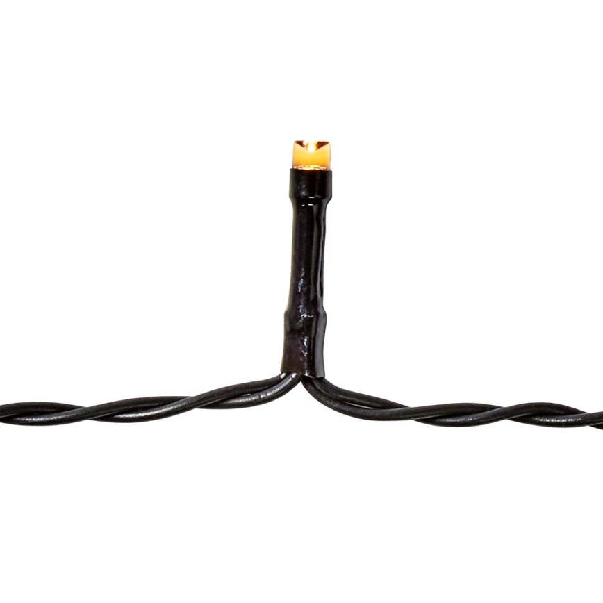 Corrente exterior de Natal LED 96xLED/7 funções/3xAA 7,7m IP44 branco quente