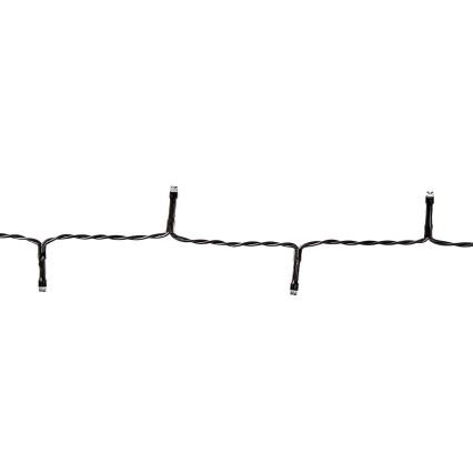 Corrente exterior de Natal LED 96xLED/7 funções/3xAA 7,7m IP44 branco quente